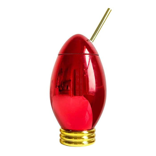 Packed Party Shiny and Bright 24 oz Christmas light shaped sipper cup